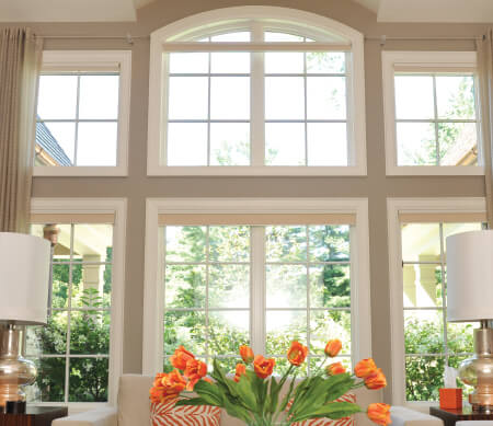 Heritage Series single and two-wide picture casements with PDL bars.